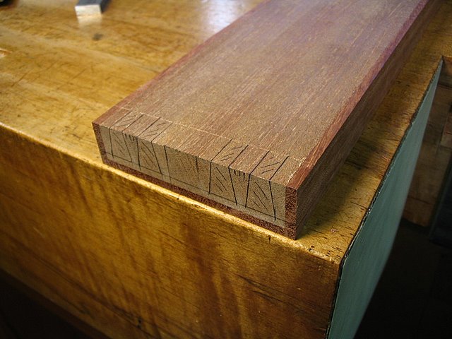 Layout of Dovetail Pins On Drawer Front